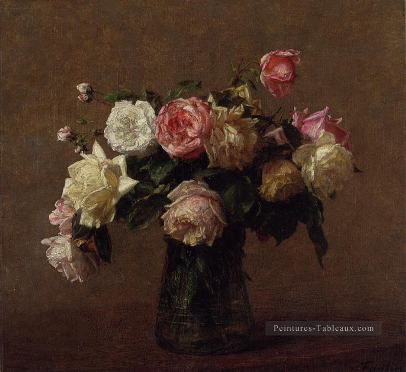 Bouquet de Roses Henri Fantin Latour Peintures à l'huile